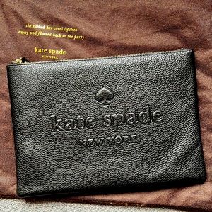 kate spade large black pouch